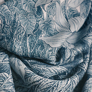 カレジェアン カシミヤシルク 《パレルモの植物園にて》 - ブルー